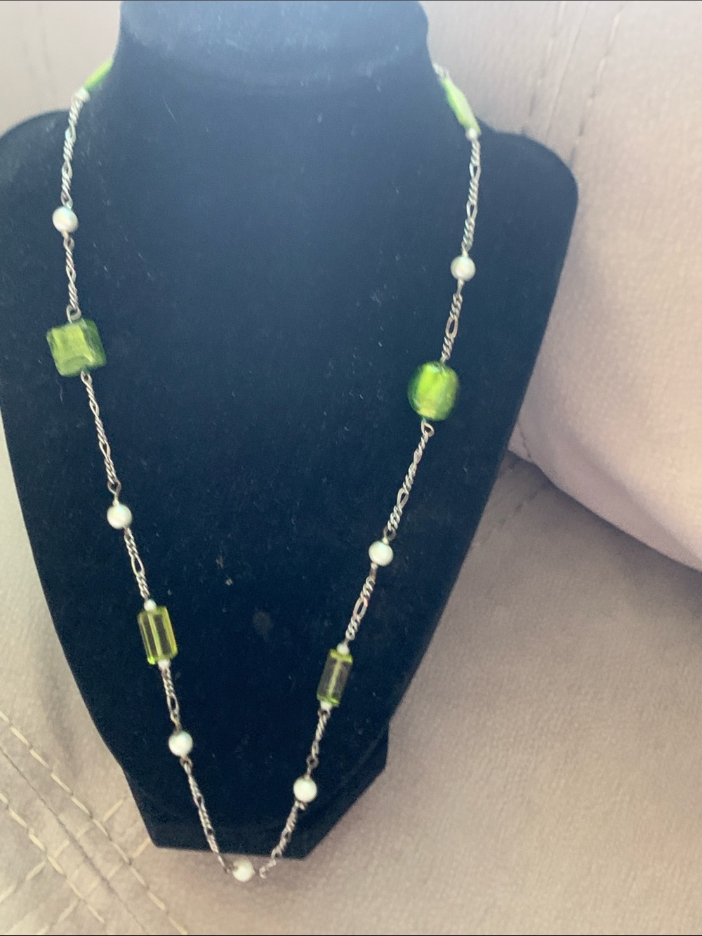 NWOT Green Beaded Long Necklace - Fashion Women Jewelry